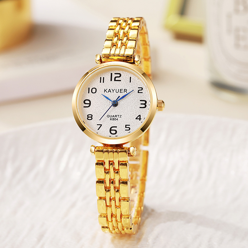 Popular New Niche Round Women's Watch Women's Style Bracelet Watch Student Junior High School Exam Digital Quartz Watch