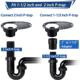 Upgraded freestanding bathtub drain kit with brass tube and ABS tube