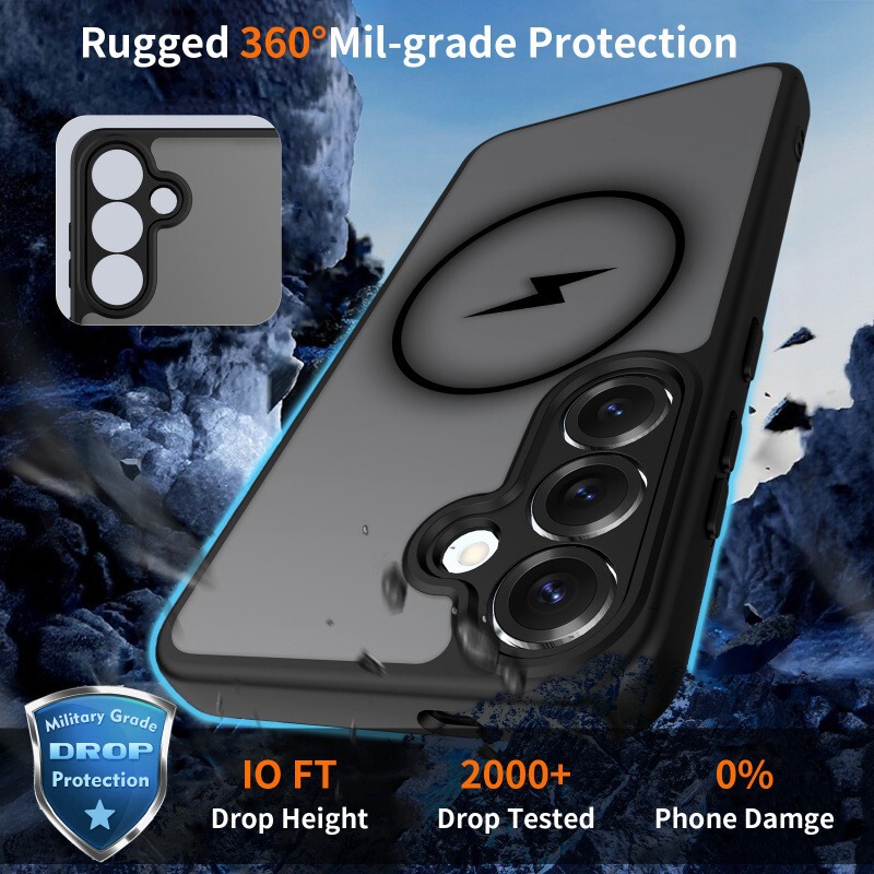 Suitable for Samsung A57 Matte Skin-Feel Magnetic Phone Case S26 Samsung A17 Full-Cover Protective Case New Model A37 Precision Hole Design Suitable for Samsung A57 Matte Skin-Feel Magnetic Phone Case S26 Samsung A17 Full-Cover Protective Case New Model A37 Precision Hole Design