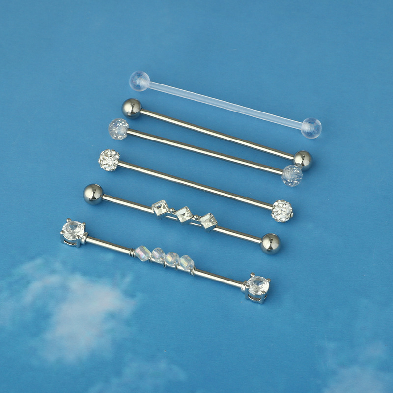 Labret piercing jewelry detail image