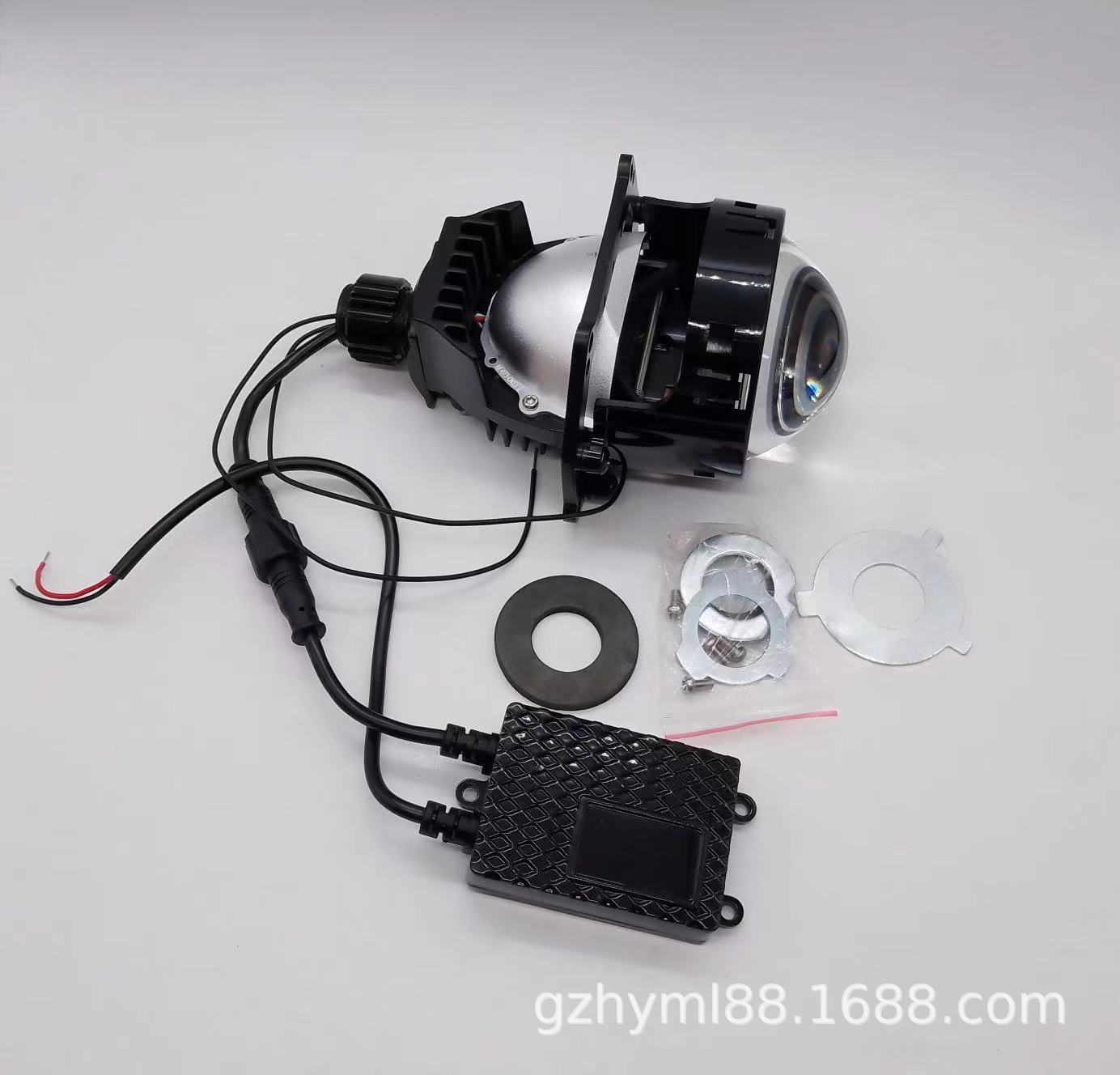 Coche universal LED película Azul Lossless lente de doble luz HD proyector lejos y cerca de la lámpara de coche modificado