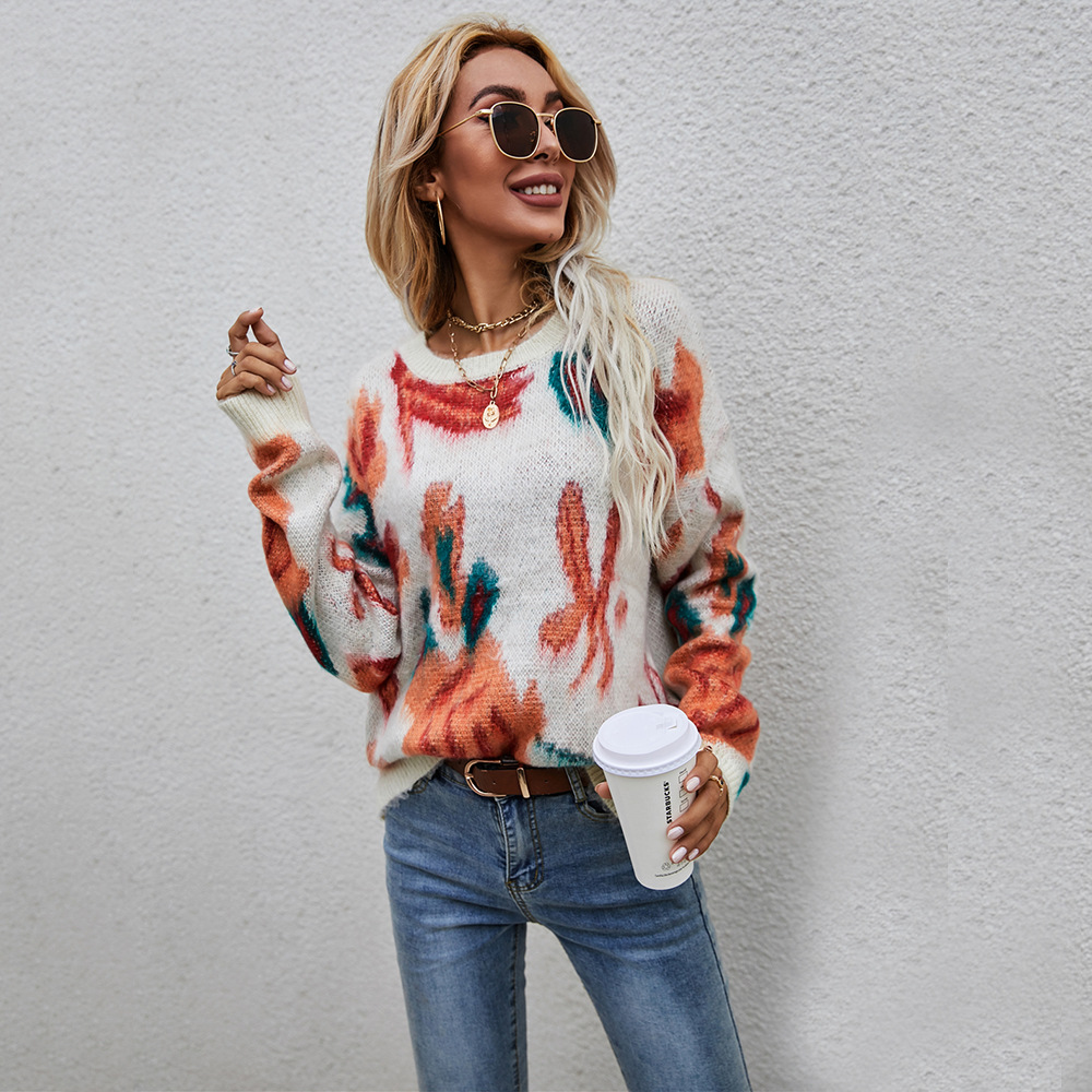 2022 otoño e invierno nuevo Amazon AliExpress costura personalidad moda más tamaño de las mujeres Batwing camisa suéter punto