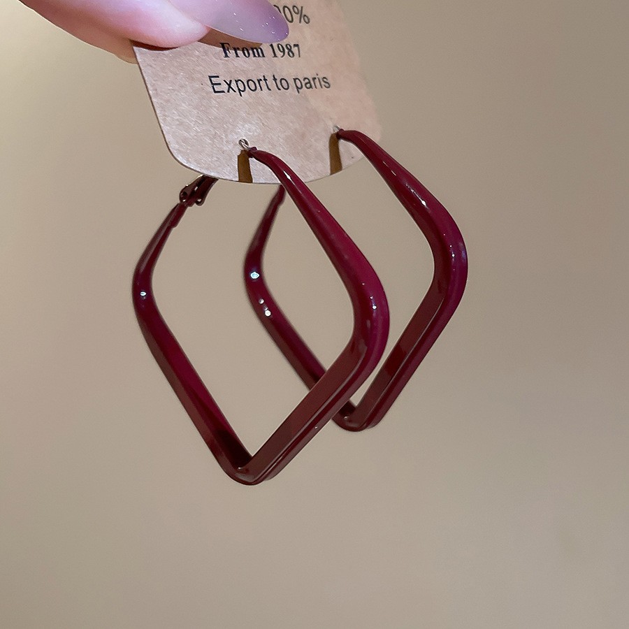 Europa y los Estados Unidos transfronterizos agujas de plata aretes de metal fríos aretes de estilo estilo universal simple aretes de diseño de nicho