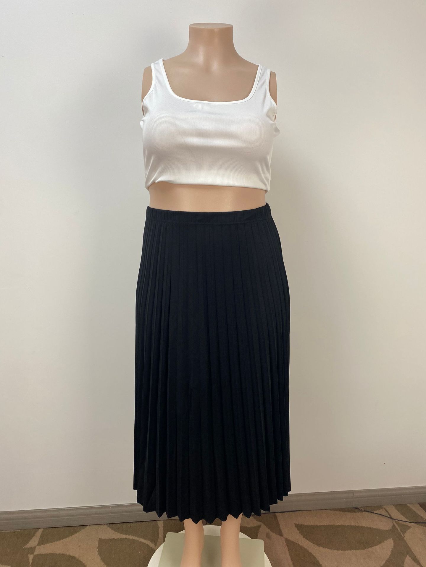 Jupe plissée femme jupe décontractée et ample à la mode_voghion.com