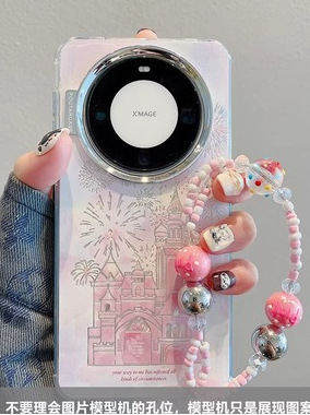 Cadena + representación castillo de fuegos artificiales-Marco electrochapado Hld