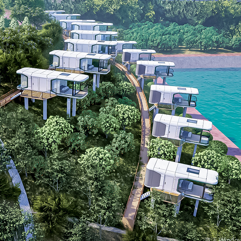 Rongjie cápsula espacial al aire libre habitación móvil B & B turismo cultural al aire libre zona escénica camping sala de cielo estrellado Apple Cang casa integrada