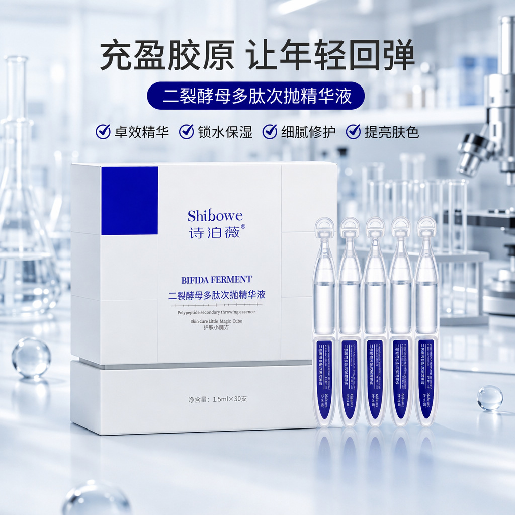 Povoire Bifida Ferment Lysate Peptide Ampoules - Firming, Brightening, and Improves Sagging Facial Skin