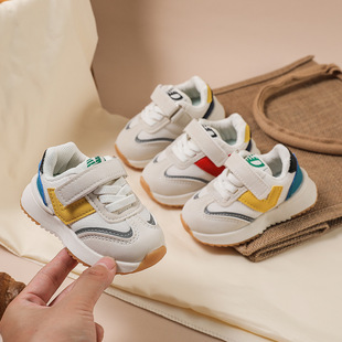 Soft bottom non-slip baby toddler shoes spring and autumn breathable baby sneaker Velcro boys and girls shoes wholesale price
