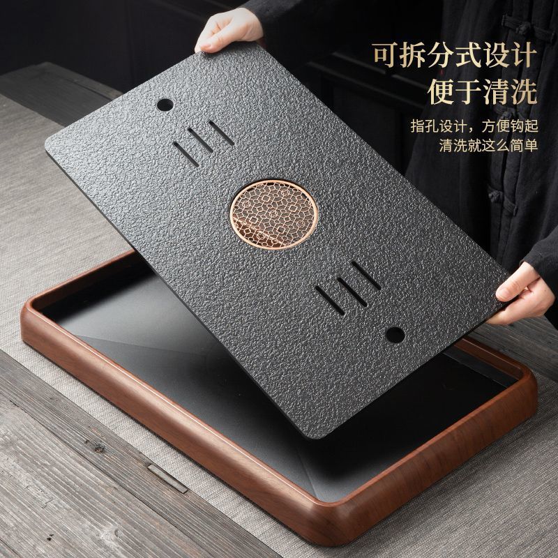 2025 nuevo estilo imitación Wujinishi bandeja de té mesa de té juego de té pequeño bandeja de drenaje mesa de burbujas secas bandeja de té para el hogar