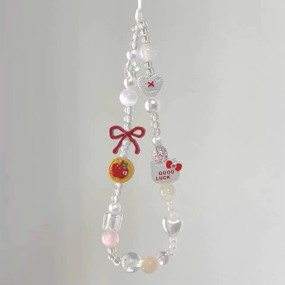 Mobile phone with bow, brand strap, camera, pendant, DIY