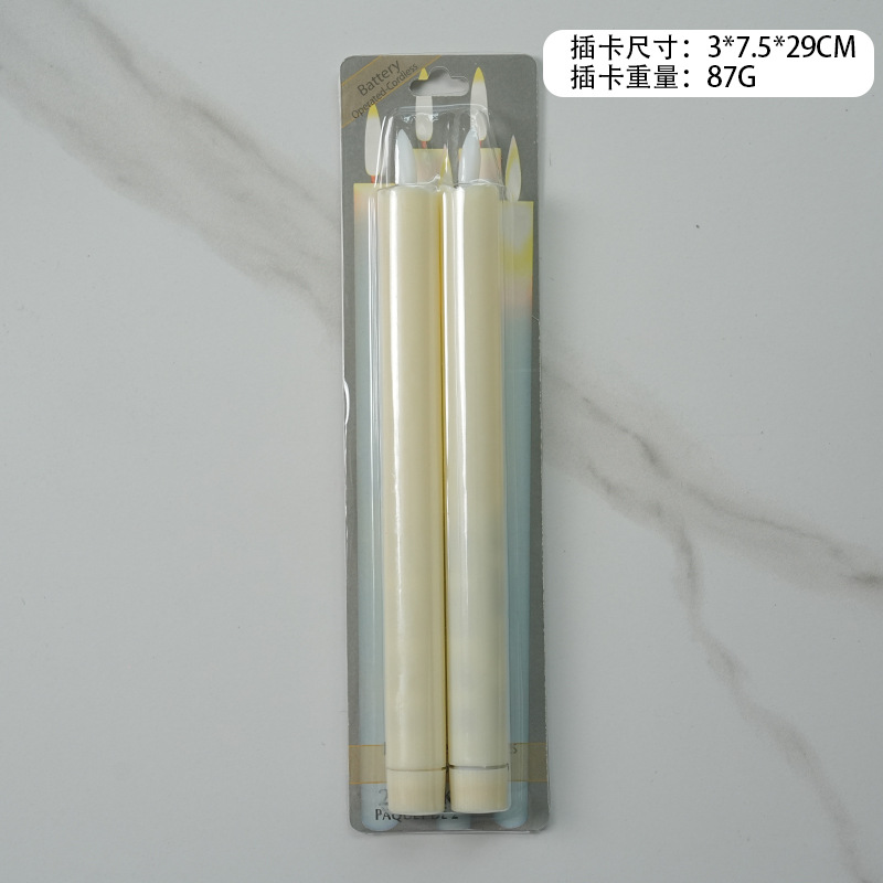 Luz de vela de varilla larga led boca de onda bala control remoto vela electrónica boda boda Navidad vacaciones luces decorativas