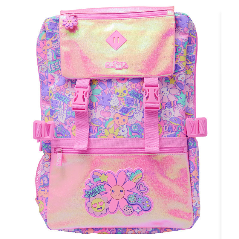Australia Smiggle mochila para niñas rosa serie de sol de gran capacidad mochila ligera mochila escolar
