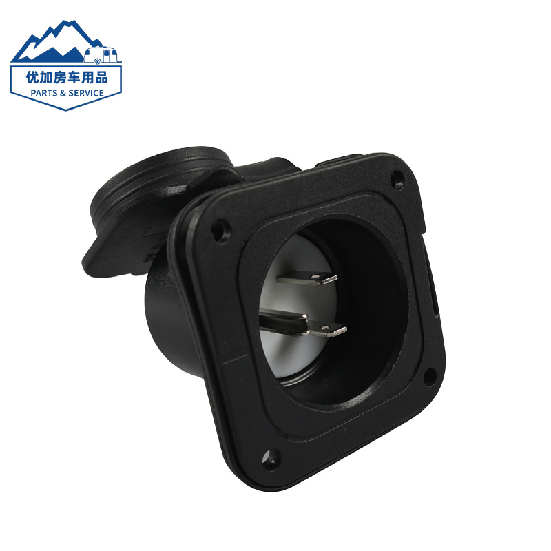 房车用品配件电源插座15AMP 5-15P 嵌入式插座带防水盖配螺丝跨境