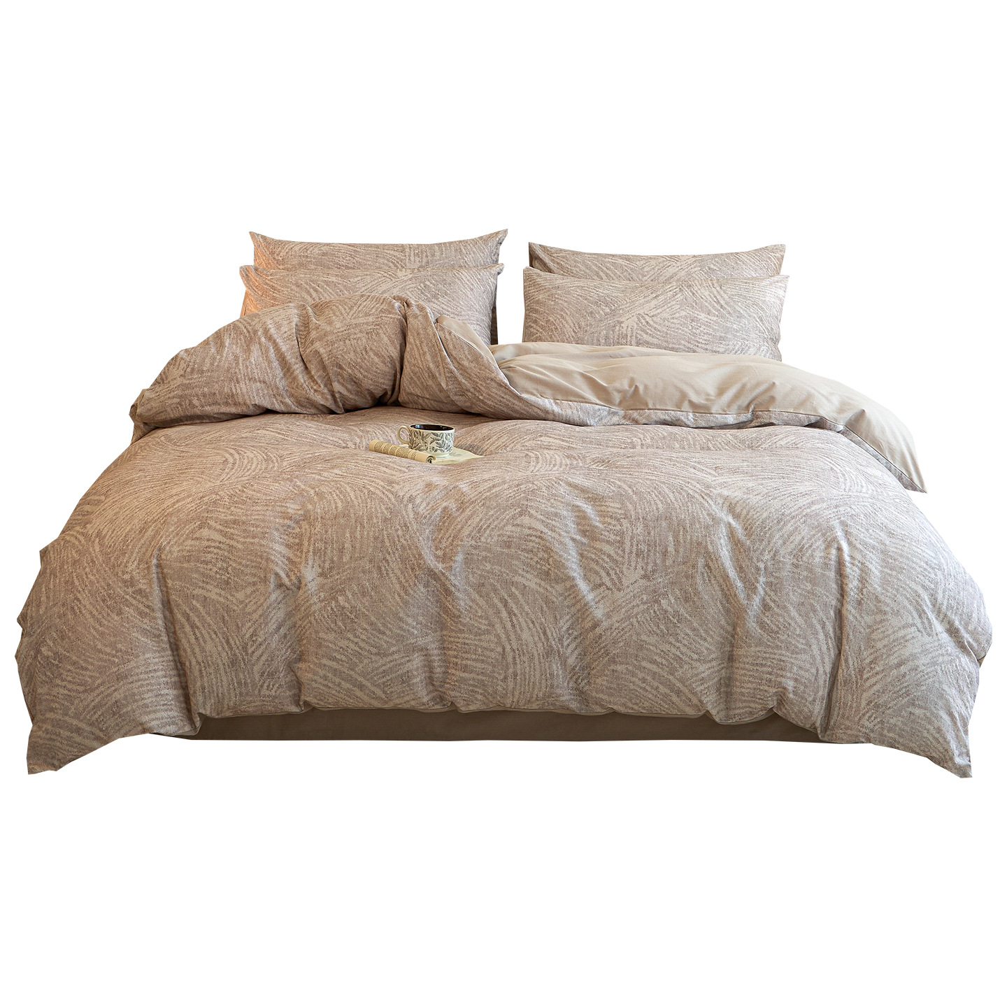 Luxurious Brushed Cotton Bedding Set Four-piece Warm Winter Sheet_voghion.com
