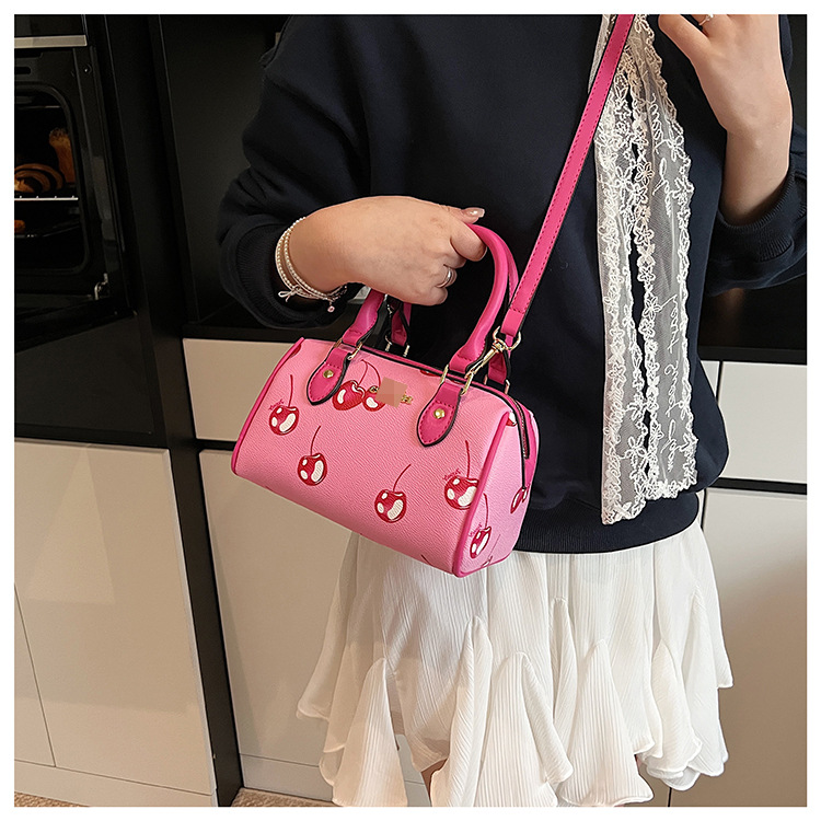 Bolso transfronterizo de Boston para mujer este año nuevo bolso de almohada impreso de alta gama bolso de mensajero de hombro simple urbano