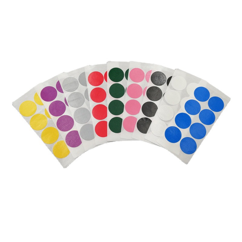 厂家直销橡胶布基贴彩色布基胶贴强粘布基贴银灰色圆点胶贴标签