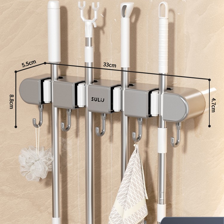 클립 4개 후크 5개 - 클래식 그레이 [떨어지면 보상 보장]