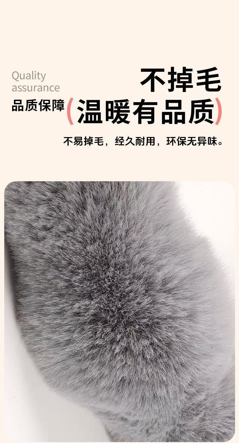 Amazon Cross-Border Labeling Bubble Plush Cartoon Car Sports Steering Wheel Non-Slip Short Hair Winter Warm Handle Cover