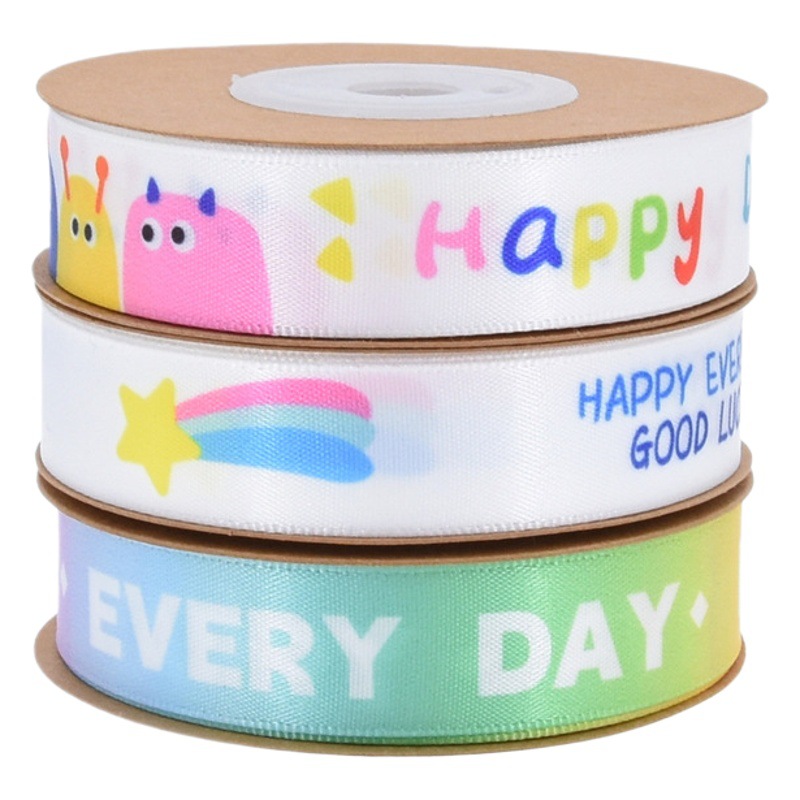 Transfronterizo nueva cinta de cumpleaños feliz decoración de la torta cinta regalo de los niños regalo embalaje regalo de la cinta