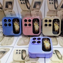 跨境热销i17pro小手机老人机折叠双卡双待按键mini翻盖迷你备用机