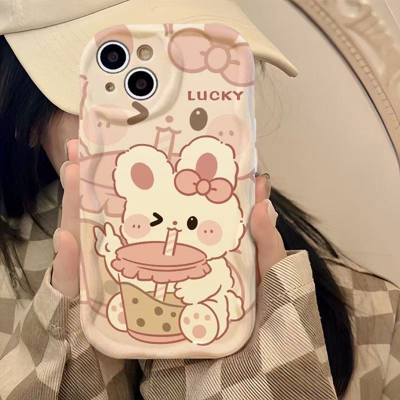Conejito lindo para iphone16pro funda para teléfono móvil Apple 15pro/14 dibujos animados 13promax nuevo 12x