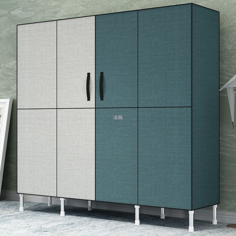 Simple and Convenient Wardrobe with Thickened Reinforced Steel Pipes, Single or Double Wardrobe, Non-Solid Wood Assembly, Convenient Supply Chain