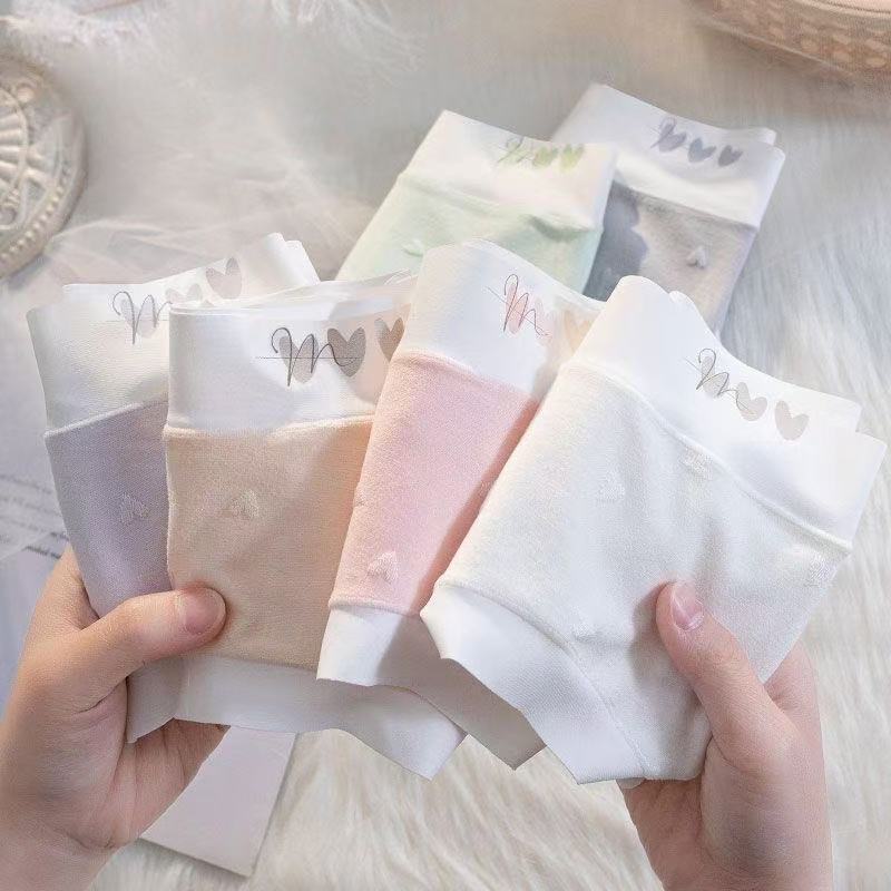 Women's summer thin cotton underwear cotton inner waist seamless modal love girl student triangle shorts