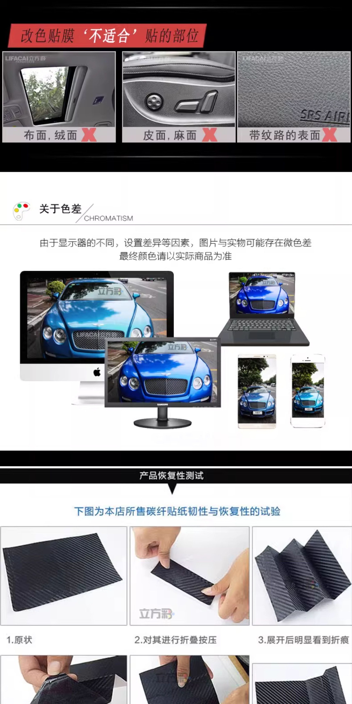 Carbon Fiber Sticker Car Color Changing Film Interior Central Control Body Motorcycle Film Roof Frosted Matte Black Film