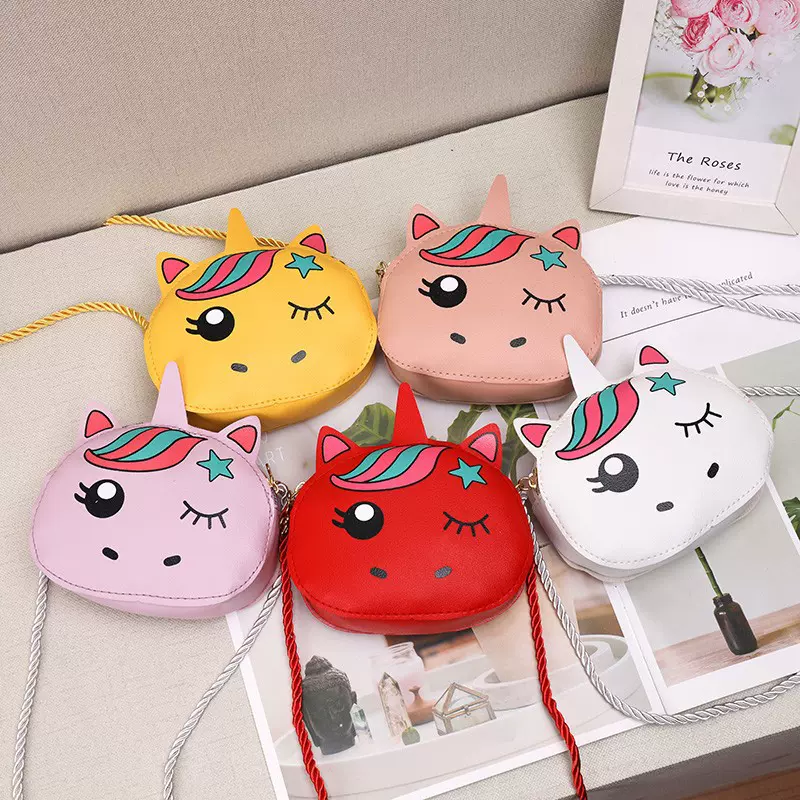 新款儿童包包斜挎包女童可爱卡通独角兽小包包时尚单肩包零钱包包