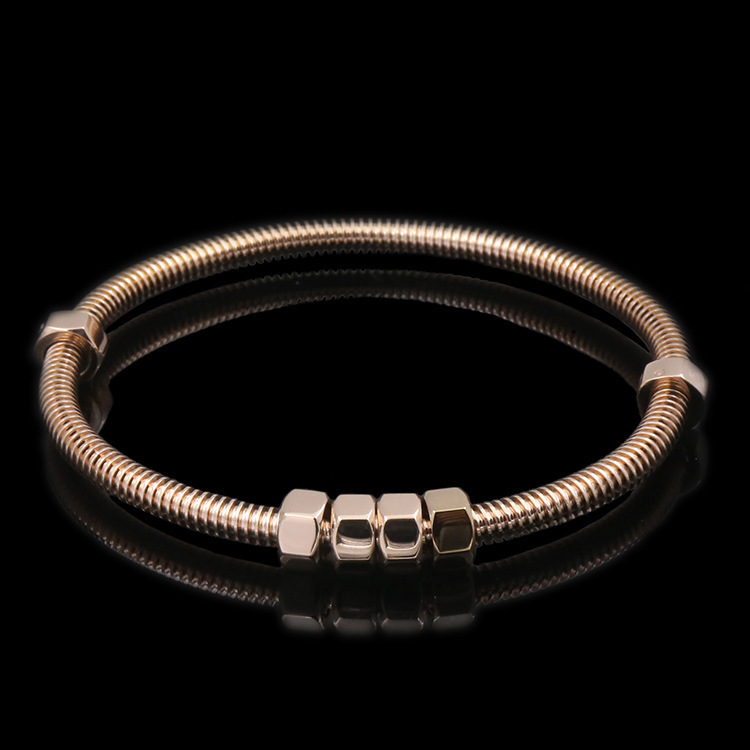 1 Piece Quantity Holiday, Daily Occasion Hip-Hop Retro Solid Color Titanium Steel Plating Men's Bangle Men Cuff & Bangle