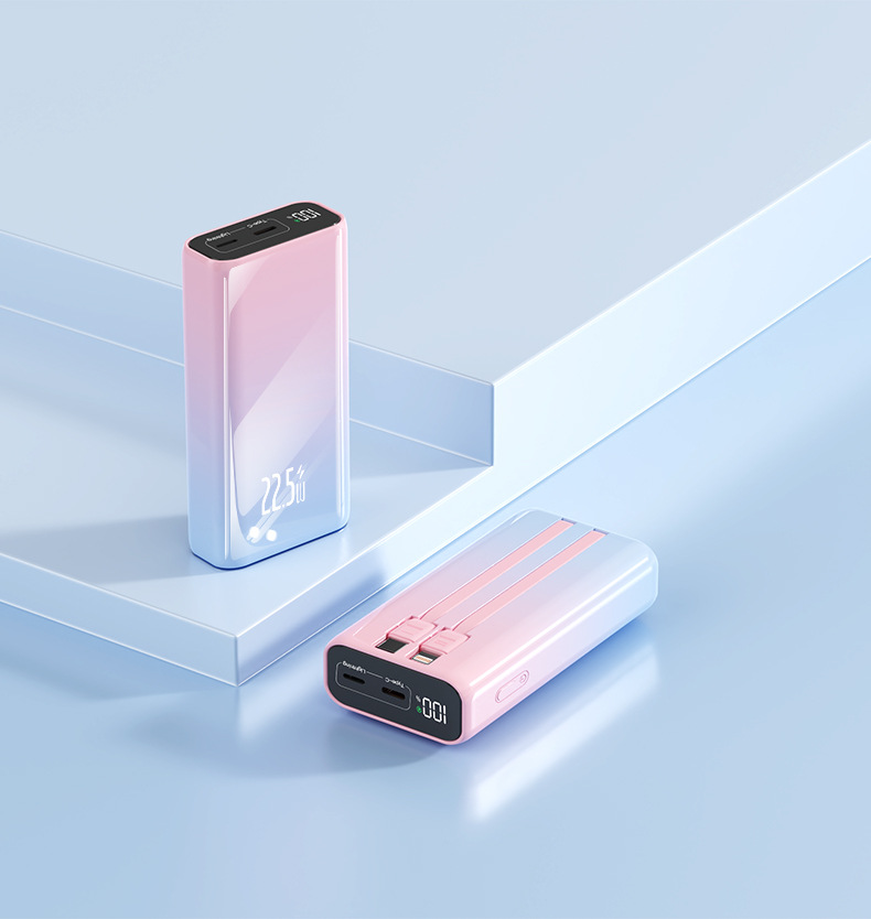 Superblitzschnelles Schnellladepaket 2-Zellen 21700 mobile Powerbank-Set, kabelgebundenes Powerbank-Gehäuseset Batteriebox mit PD.
