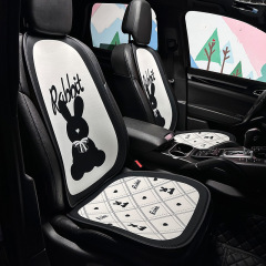 Car Seat Cushion Ice Silk Cartoon Cute Rabbit Car Anti-Slip Breathable Seat Cushion Creative Car Seat Cushion Summer