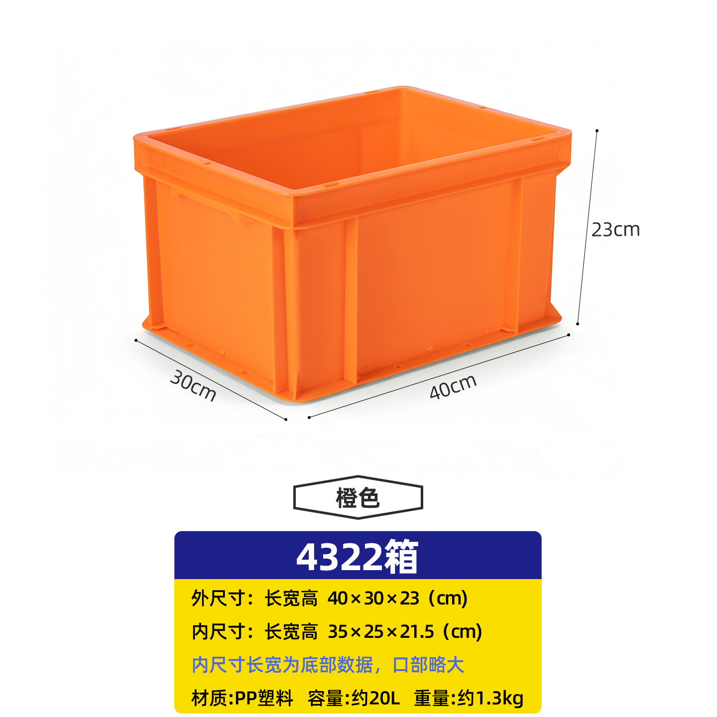 ソース工場産業スタイルの肥厚 PP 収納ボックス車の収納ボックスマルチカラーストアディスプレイボックスターンオーバー