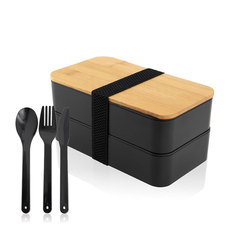 二重日本式国境を越えた弁当箱は電子レンジに入ることができるプラスチック密封弁当箱食器保冷箱メーカー卸売り