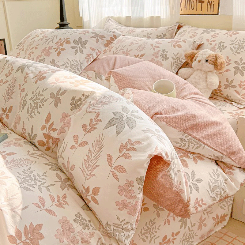 Cama de algodón de cuatro piezas, algodón puro 2025, nueva sábanas domésticas, cama de cama de dormitorio de cuatro estaciones, tres