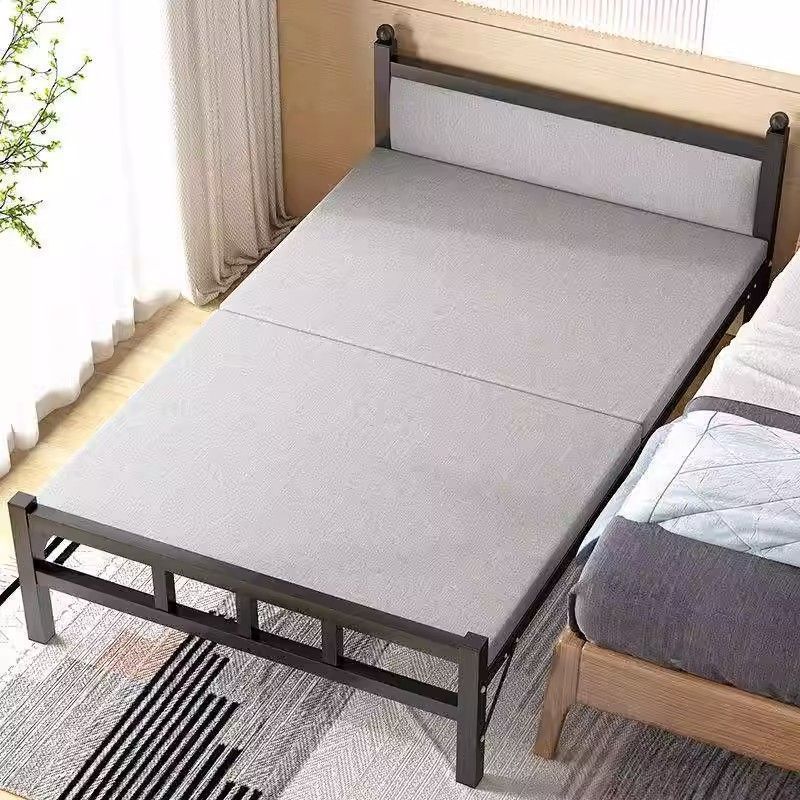 シングルベッド 家庭用折りたたみベッド レンタルルーム 小さなベッド 寝室用エクストラベッド 1.2m シンプルベッド 大人用 1.5m ダブルベッド|undefined