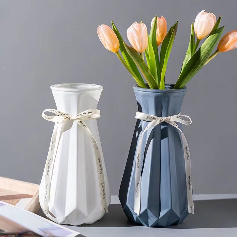 Creativo de porcelana-como florero de vidrio esmerilado flor seca flor artificial flor hidropónica accesorios de cámara decoración de escritorio arreglo floral