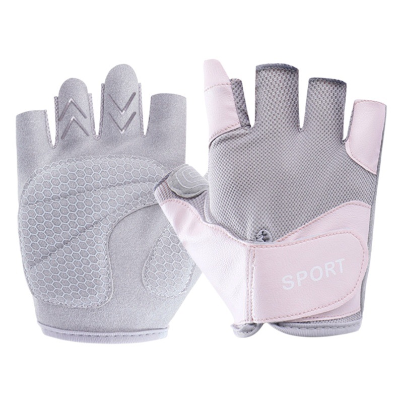 Aptitud de las mujeres guantes de medio dedo anti-capullo montar al aire libre antideslizante resistente al desgaste escalada equipo deportivo hierro saltar cuerda barra horizontal