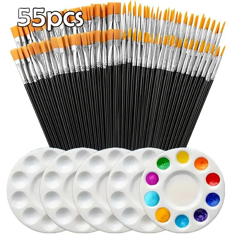 해외 직구 인기 상품 55종 세트 [붓 50개 + 팔레트 5개]