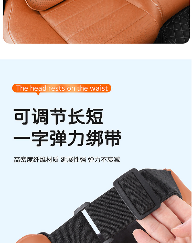 Car Headrest and Lumbar Support Made of Breathable Memory Foam, Neck Pillow with a Premium Feel, Car Seat Lumbar Cushion, Cushioned Headrest