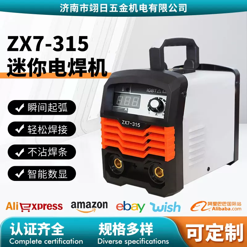 家用迷你ZX7-315逆变直流便携式电焊机家用220V无气二保电焊机