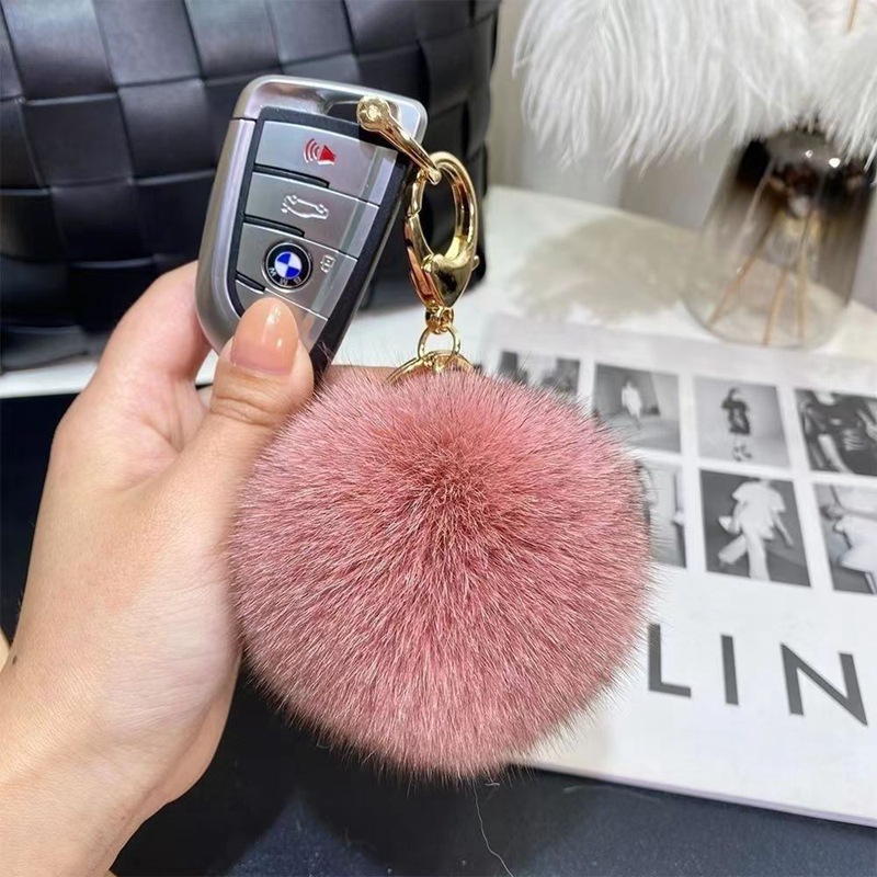 狐狸毛球球钥匙扣挂饰挂件时尚皮草毛球包包手机挂饰挂件