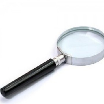 批发供应 放大镜 75mm半金属手持式阅读看书看报放大镜