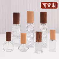 Стеклянная бутылка духов деревянная крышка нежный распылитель бутылка парфюмерия бутылка поршень портативный мульти технические характеристики маленький образец бутылка шарик пустая бутылка