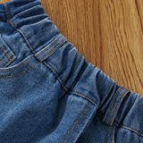 Джинсовая юбка, спортивные леггинсы с шортами, комплект, летняя одежда, штаны, летняя юбка на девочку, милые шорты