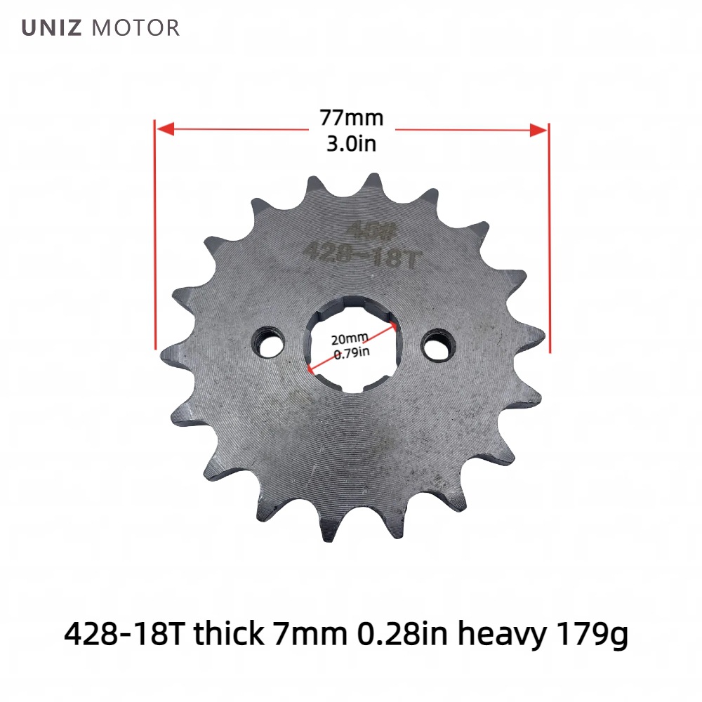 Manufacturer Wholesale Motorcycle Engine Small Gear Sprocket 420/428 Inner Hole 17-20 Motorcycle Parts