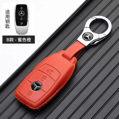 Car key bag | E-Class C- Class - mercedes-benz-b-metal-buckle-honey-orange