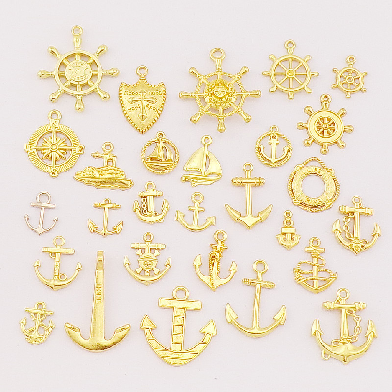 26g Weight Pendant Jewelry Making Type 16 * 19mm Jewelry Making Size DIY Jewelry Accessories Classification 20 PCS/Package Quantity Alloy Material Ship, Rudder, Anchor Pattern All Seasons Season Plating Design Retro, IG Style Style 20 PCS/Package 16 * 19mm Alloy Ship Rudder Anchor Pendant 8
