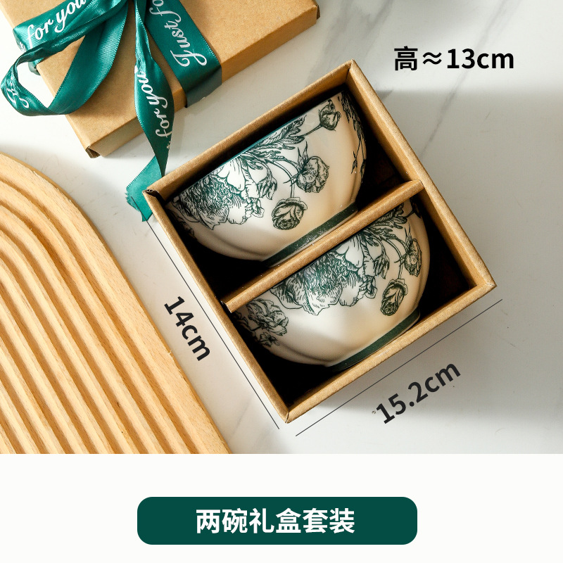Rosas de cerámica japonesa regalo de mano set de platos set de platos de alta cara tazón de regalo de cerámica actividad tazón