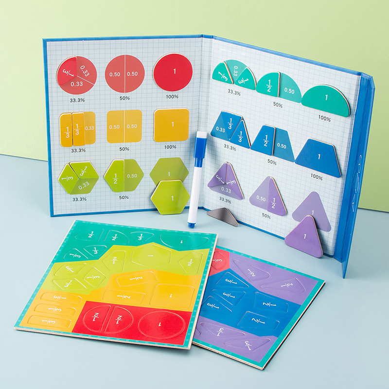 Libro magnético de tercer grado, formas geométricas, puntajes iguales, cálculo de descomposición de aprendizaje, ayudas didácticas, juguetes de rompecabezas para estudiantes de primaria